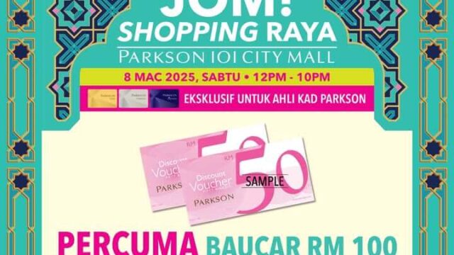 Parkson IOI City Mall Malaysia-percuma baucar-rm100-2025-jomsale