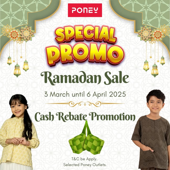 Poney Ramadan 2025: Get Up to RM100 Rebate on Kids’ Wear - Jomsale