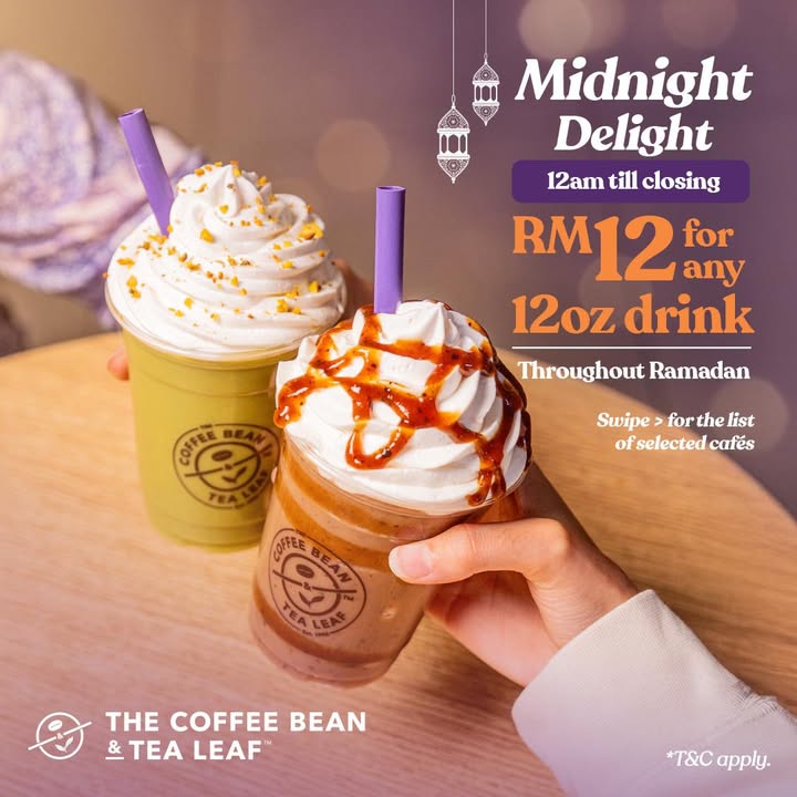 Coffee Bean & Tea Leaf Midnight Deal 2025 - Jomsale
