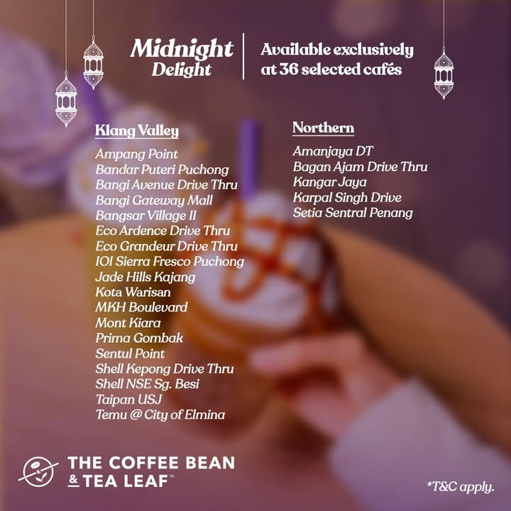 Coffee Bean & Tea Leaf Midnight Deal 2025 - Jomsale