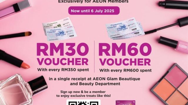 Save More on Beauty: AEON Rewards Exclusive RM30/RM60 Vouchers & Complimentary Luxury Gifts